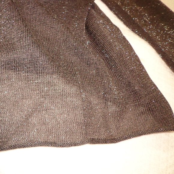 Eileen Fisher Open Duster XS Metallic Brownish Semi-Sheer - Picture 15 of 16